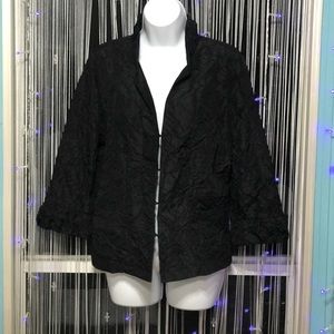 Chicos black crinkled jacket